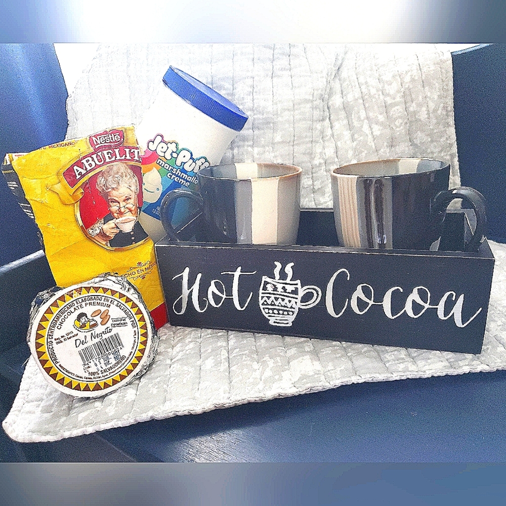 "Hot Cocoa" Wooden Storage Box